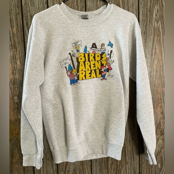 Urban Outfitters Other - Birds Aren’t Real Graphic Grey Crewneck Sweater Sz S
